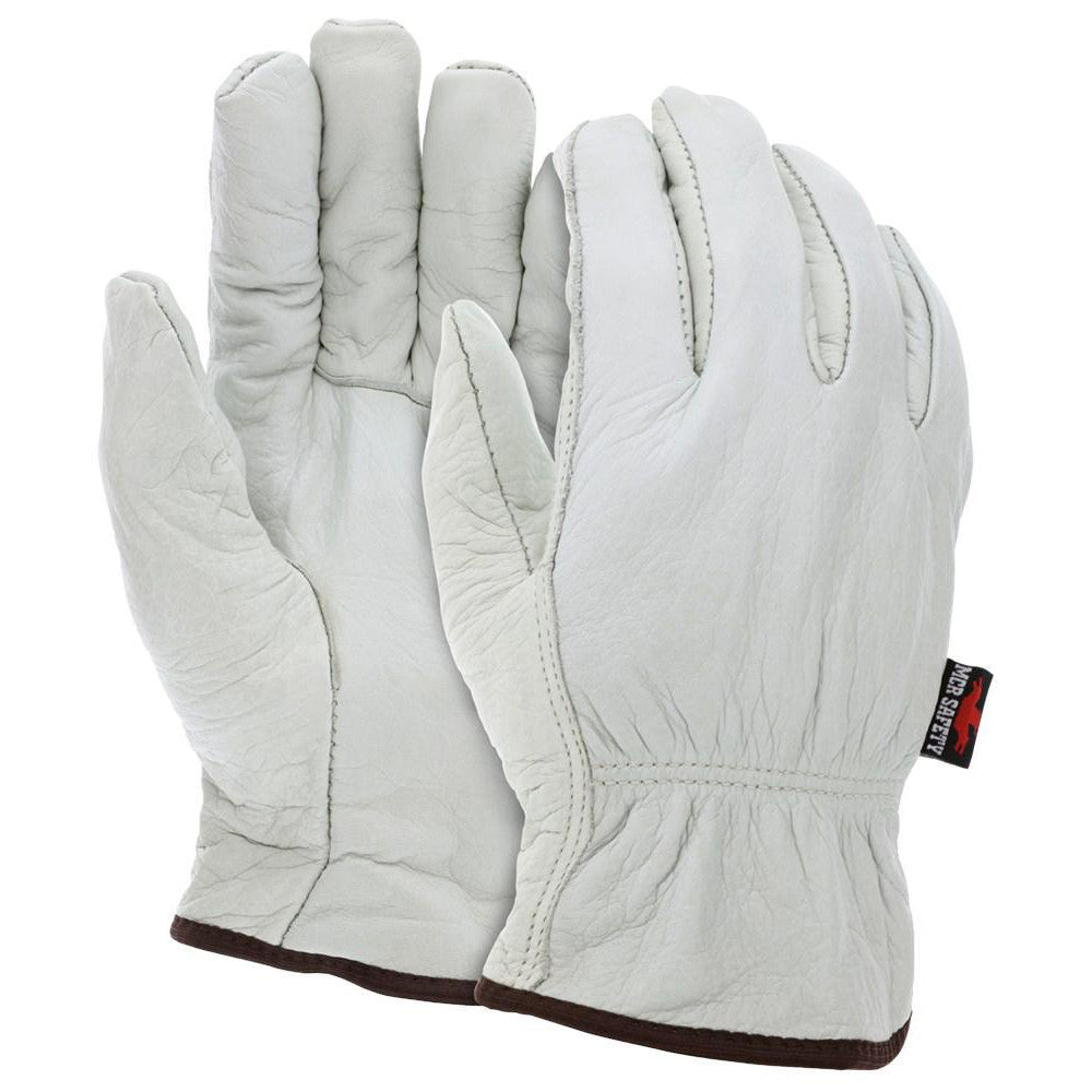 MCR Safety 3250M Work Gloves: Memphis 3250, Size Medium, Fleece Lined, Cowhide Leather, General Purpose
