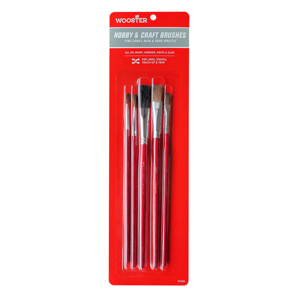 Wooster Brush F5105 Artist Brush: #2 & #4 Industry Size, Camel Hair