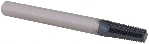 Scientific Cutting Tools TM218-27NPT-A Straight Flute Thread Mill: 1/16 - 27 & 1/8 - 27, External & Internal, 4 Flutes, 1/4" Shank Dia, Solid Carbide