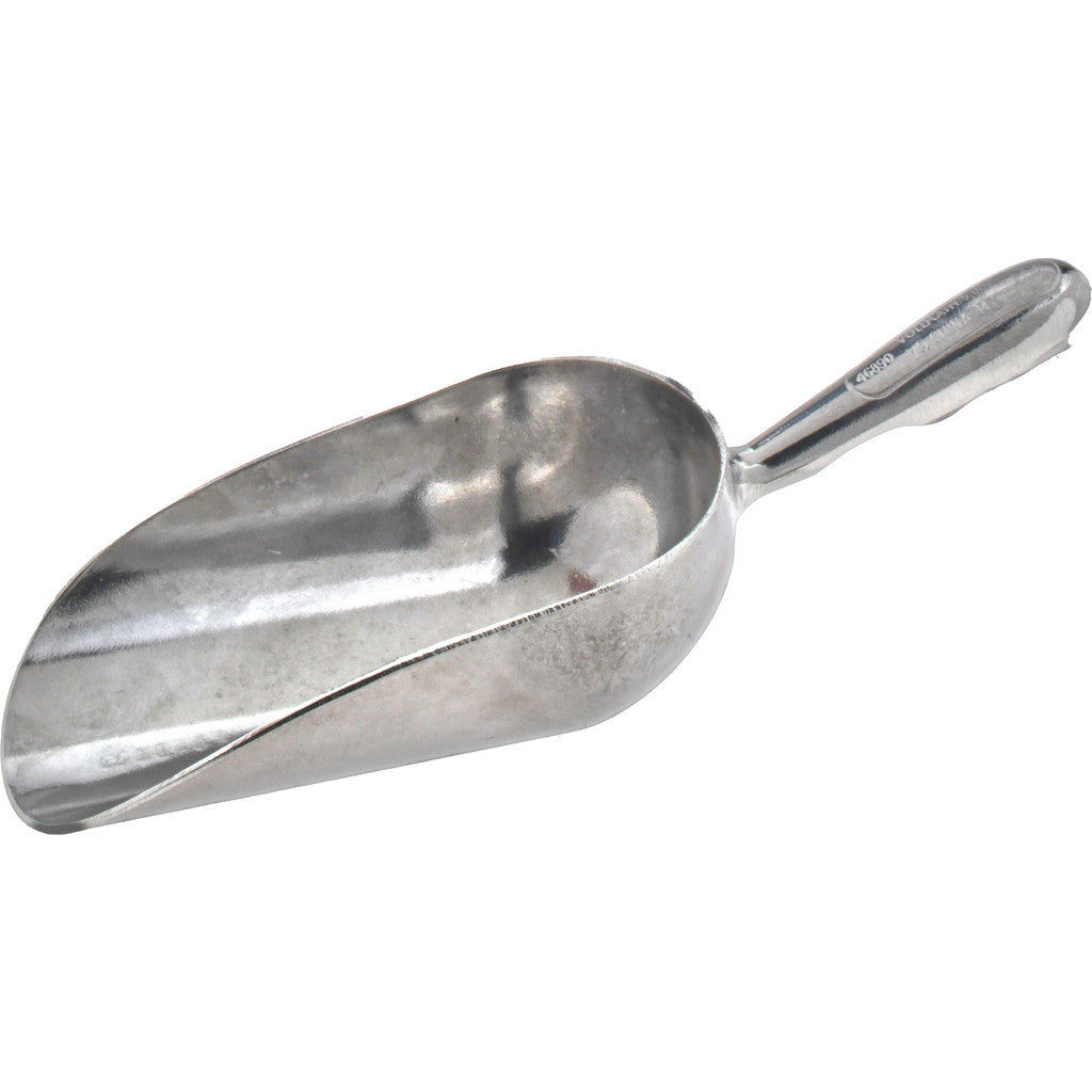 VOLLRATH 46890 5 oz Silver Cast Aluminum Round Bottom Scoop