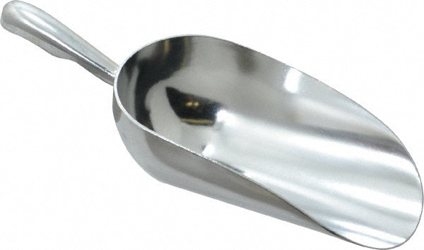 VOLLRATH 46891 12 oz Silver Cast Aluminum Round Bottom Scoop