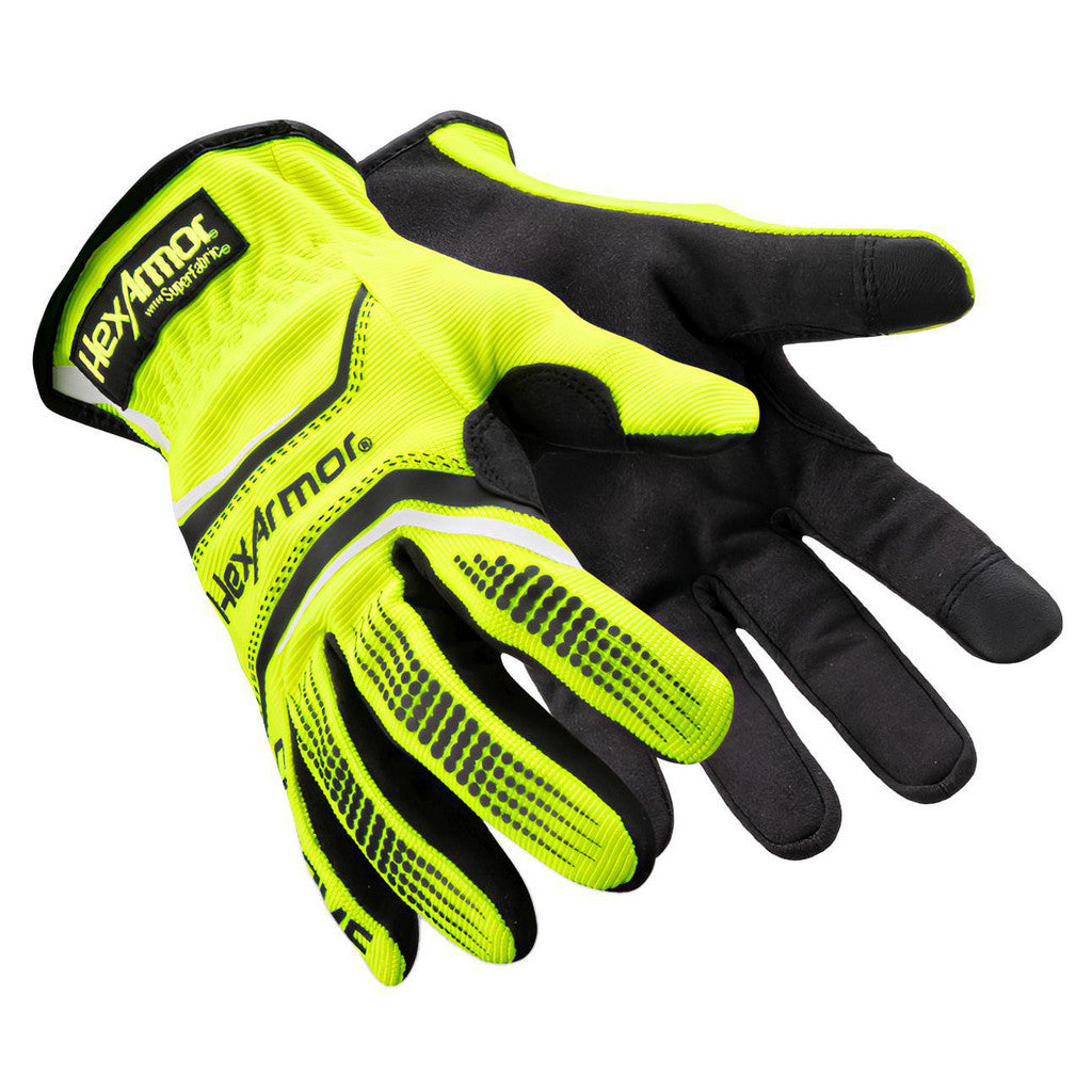 HexArmor 4033-M (8) Cut, Puncture & Abrasion-Resistant Gloves: Chrome Series Chrome, Cut A8, Puncture 2, Abrasion 6, Size Medium, 10" Long