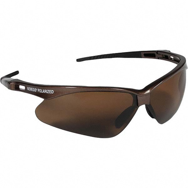 KleenGuard 28637 Safety Glasses: Scratch-Resistant, Polycarbonate, Brown Lenses, Full-Framed