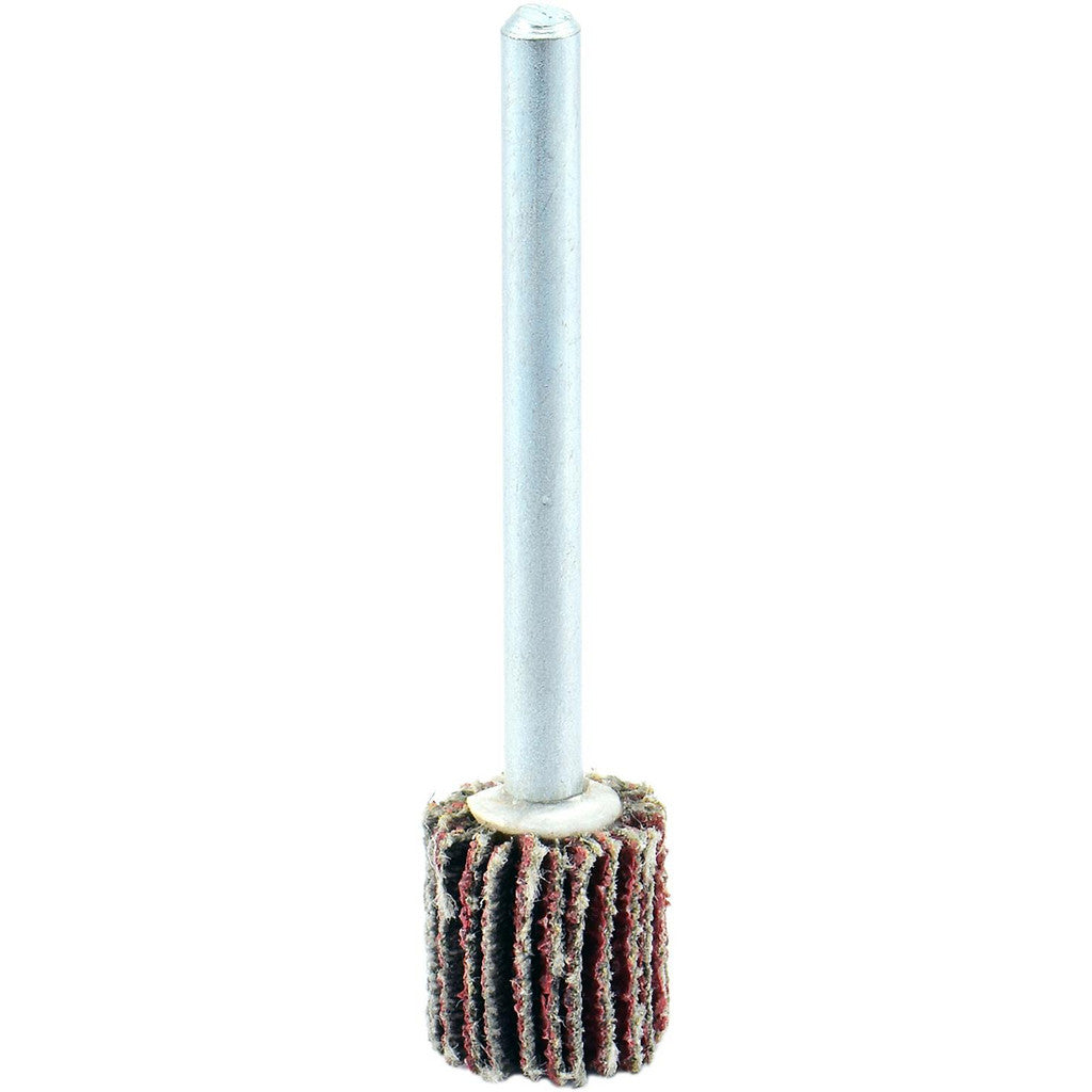 ARC Abrasives 11093 Mounted Flap Wheel: 5/8" Dia, 5/8" Face Width, 240 Grit, Aluminum Oxide