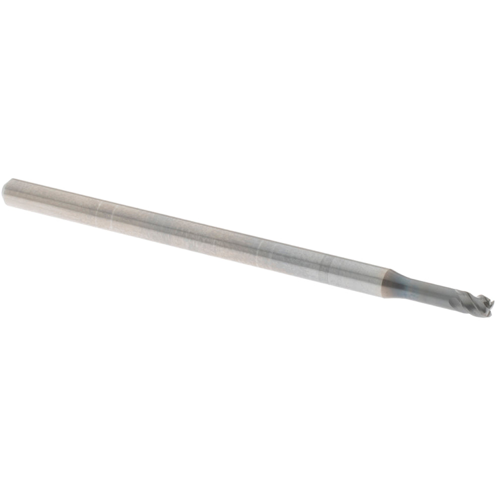 OSG 447100311 Corner Radius End Mill: 3/32" Dia, 3/32" LOC, 0.0100" Corner Radius, 4 Flute, Solid Carbide
