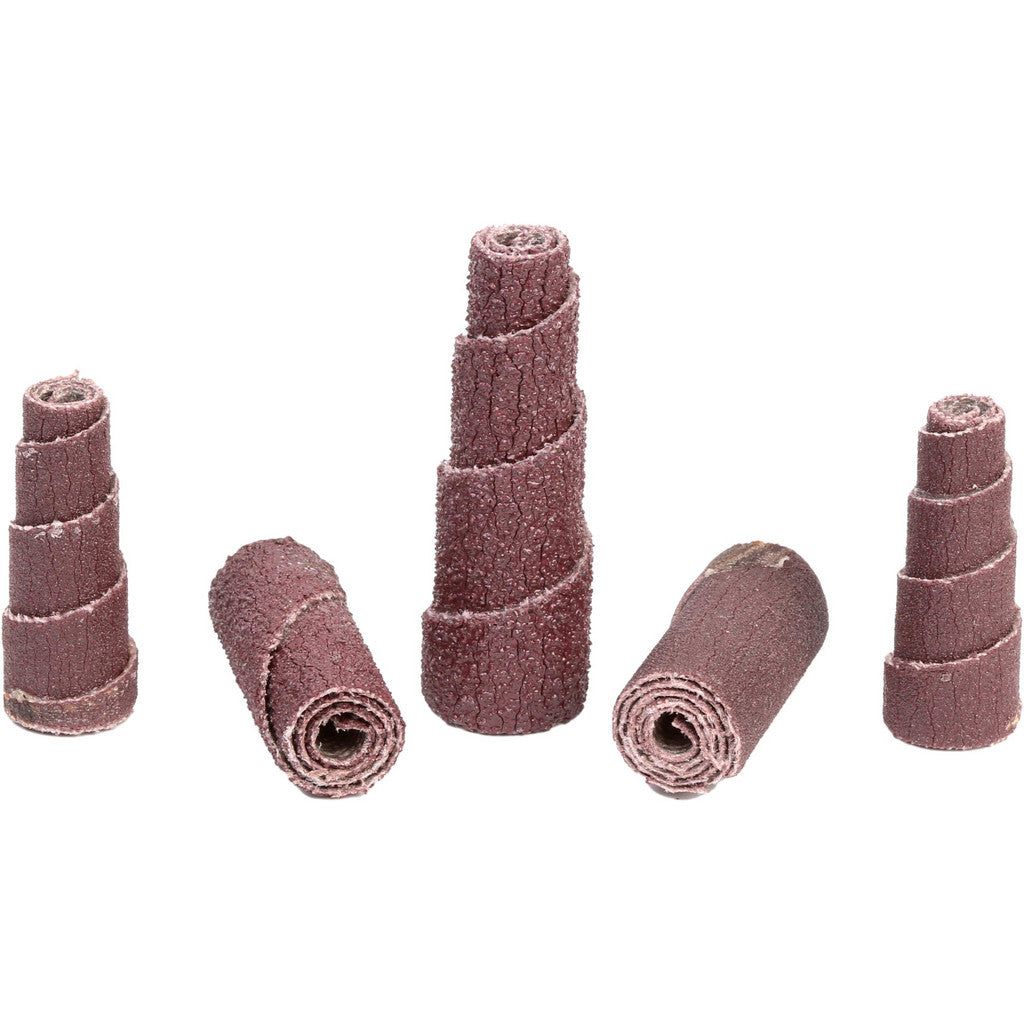 3M 7010363874 Straight Cartridge Roll: 3/8" Dia, 120 Grit, Aluminum Oxide (Pack of 100)