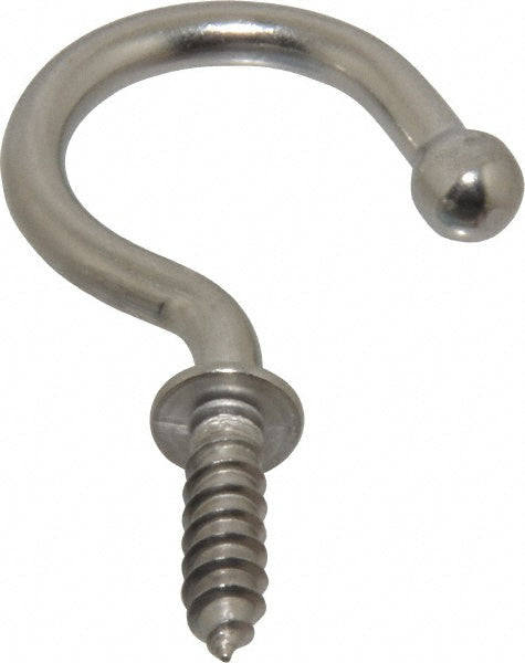 Sugatsune TL-40 Storage Hook: Screw Mount, 1-19/32" Projection, 26 lb Load Capacity, Stainless Steel