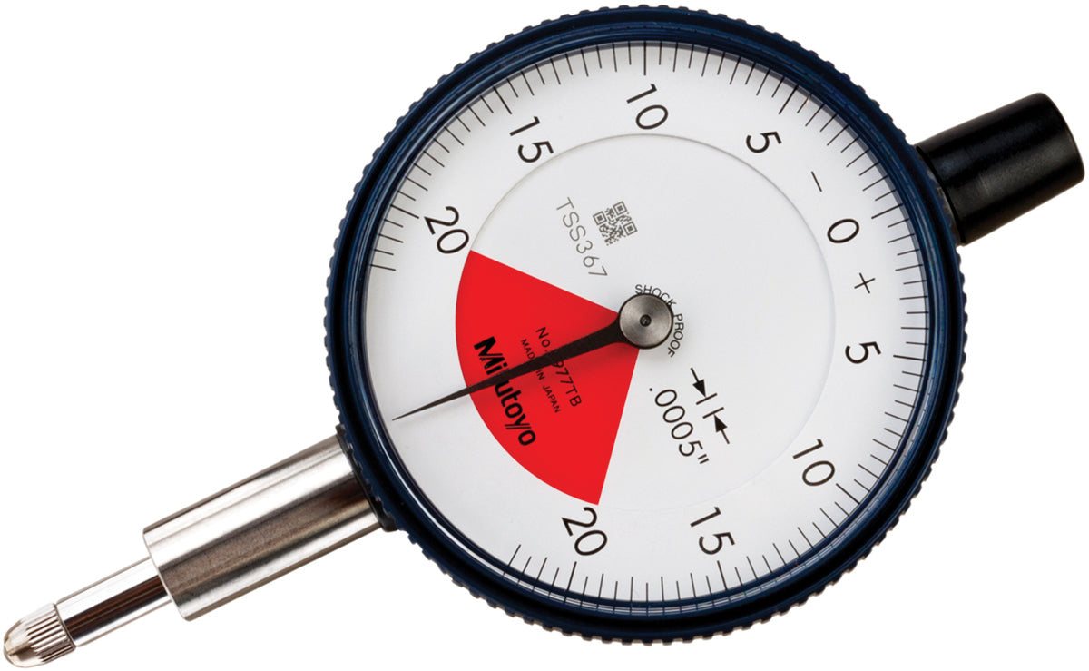 Mitutoyo 2977AB Dial Drop Indicator: 0.0400" Max Measurement, 20-0-20 Dial Reading, 0.0005" Accuracy
