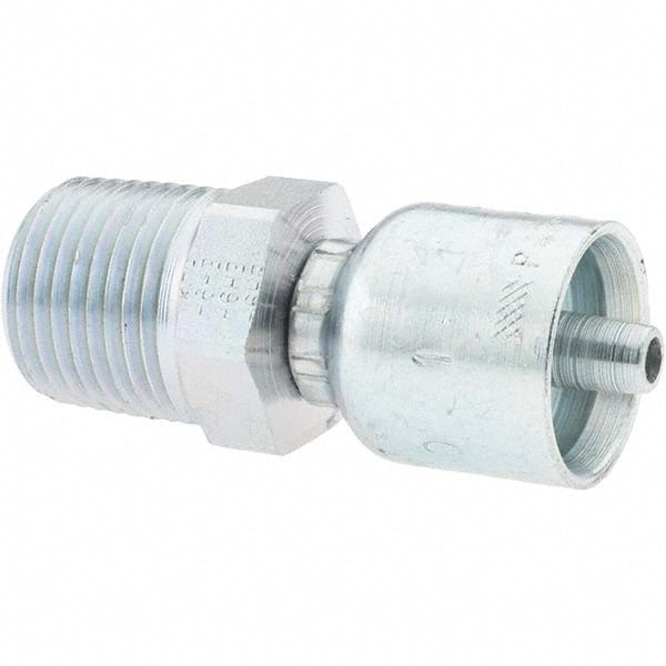 Parker 10143-8-4 Hydraulic Hose MPT Fitting: 1/4" Hose ID, 4 Hose Size, 1/2-14