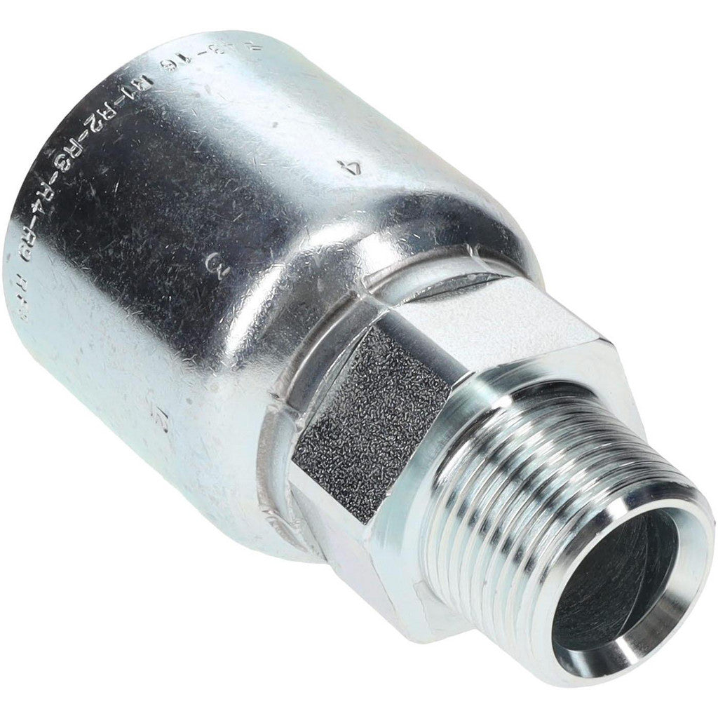Parker 10143-12-16 Hydraulic Hose MPT Fitting: 1" Hose ID, 16 Hose Size, 3/4-14