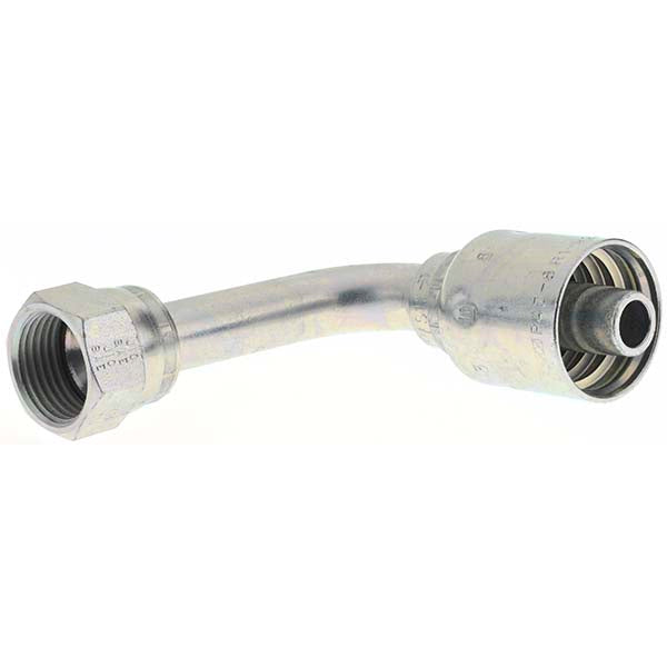 Parker 14143-10-8 Hydraulic Hose 90 deg Elbow: 1/2" Hose ID, 8 Hose Size, 7/8-14