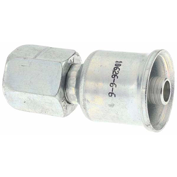 Parker 10626-6-6 Hydraulic Hose Female JIC 37 deg Swivel Fitting: 5/16" Hose ID, 5 Hose Size, 9/16-18