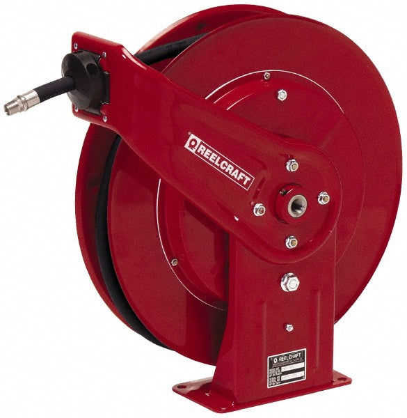 Reelcraft PW7650 OHP Hose Reel with Hose: 3/8" ID Hose x 50', Spring Retractable