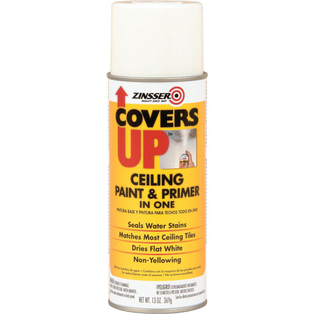 Zinsser 3688 Covers Up Ceiling Spray Paint and Primer, White, 13 oz