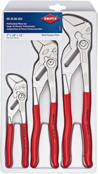 Knipex 00 20 06 US2 3 Pc Pliers Wrench Set: 7-1/4", 10" & 12"