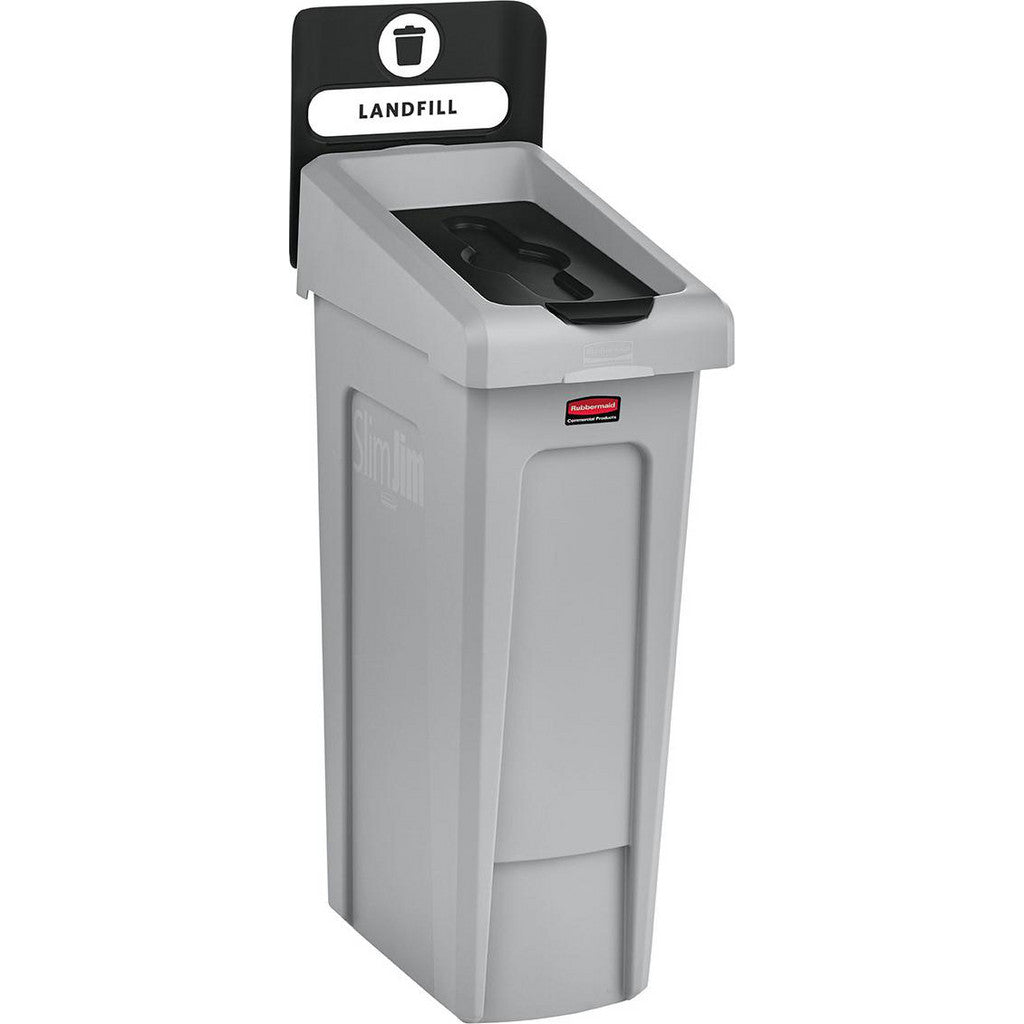 Rubbermaid 2185053 SLIM JIM RECYCLING STATION 1-STREAM LANDFILL, 23 GAL