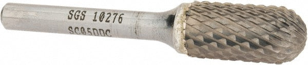 SGS Pro 10276 Abrasive Bur: SC-5 DDC, 1/2" Cut Dia, Ball Nose Cylinder, Omega Cut