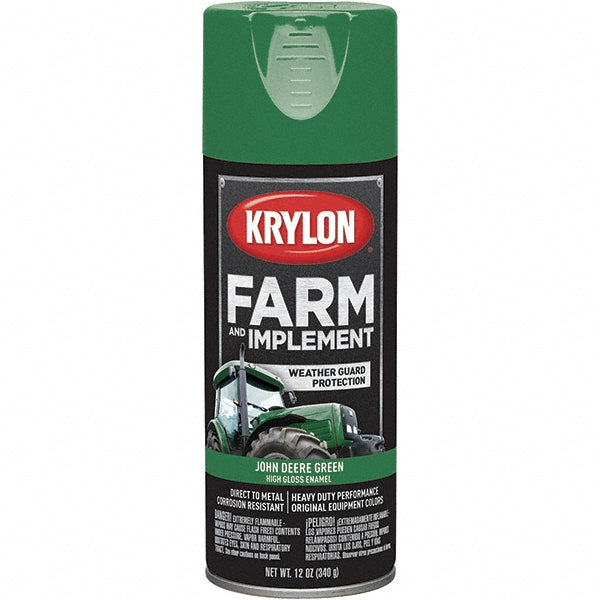 Krylon K01932008 Farm & Implement Spray Paint, High Gloss, Tractor Green, 12 oz