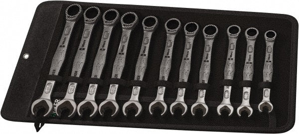 Wera 5020013001 Combination Wrench Set: 11 Pc, 8 to 19 mm Wrench, Metric