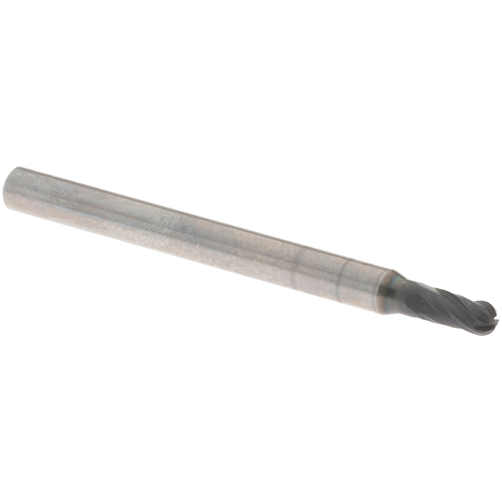 OSG 414-0938-BN11 Ball End Mill: 3/32" Dia, 3/16" LOC, 4 Flute, Solid Carbide