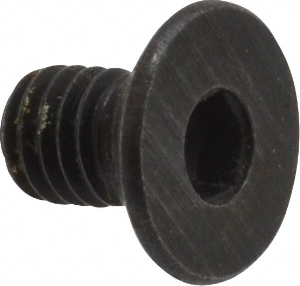 Holo-Krome 87084 Flat Socket Cap Screw: M6x1, 10.00 mm OAL, 12.9 Alloy Steel, Black Oxide (Pack of 100)