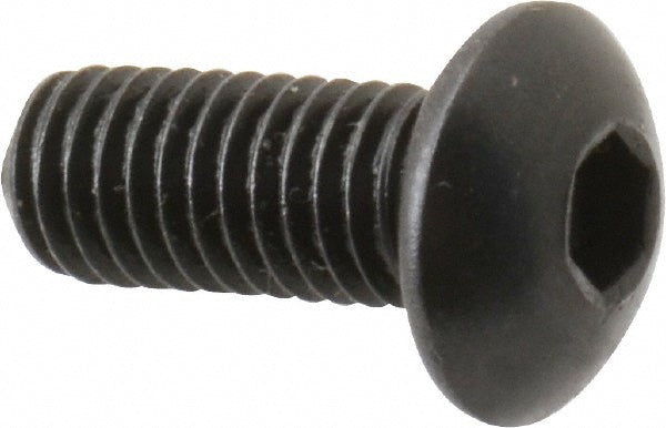 Holo-Krome 86017 Button Socket Cap Screw: M5x0.8, 12.00 mm Length Under Head, Alloy Steel, Black Oxide (Pack of 100)