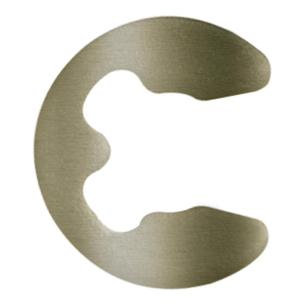 Rotor Clip SE-31ST ZD External E Style Retaining Ring: 0.25" Groove Dia, 5/16" Shaft Dia, 1060-1090 Steel, Zinc-Plated (Pack of 100)