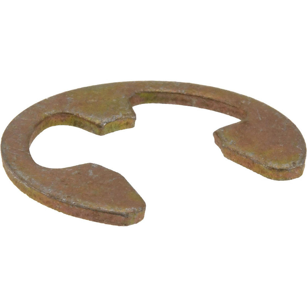 Rotor Clip E-37ST ZD External E Style Retaining Ring: 0.303" Groove Dia, 3/8" Shaft Dia, 1060-1090 Stainless Steel, Zinc-Plated (Pack of 100)
