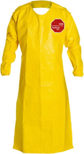 Dupont QC278BYL00001200 Disposable & Chemical-Resistant Apron: 49-3/4" Length, 10.00 mil Thick, Yellow