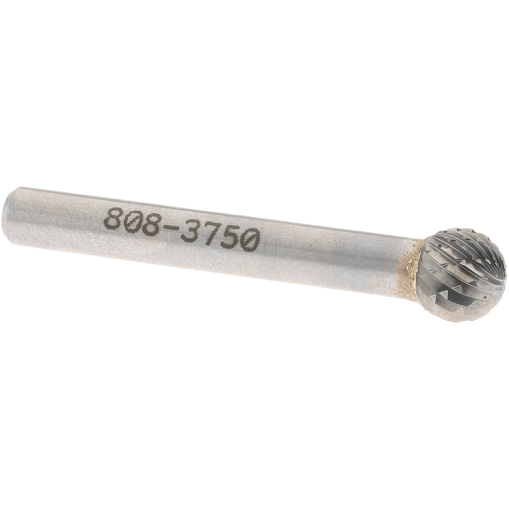 OSG 808-3750 Abrasive Bur: SD-3, 3/8" Cut Dia, Ball, Double Cut
