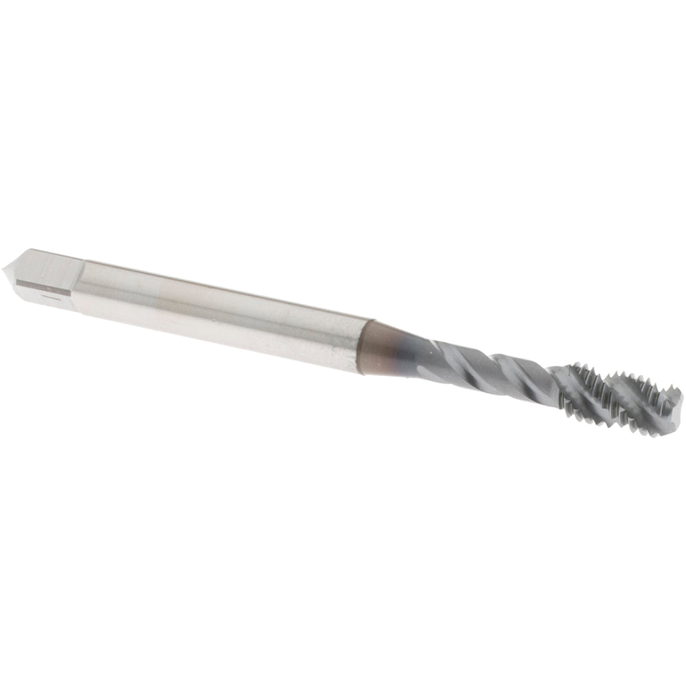 OSG 136908 Spiral Flute Tap: #10-32, UNF, 3 Flute, Bottoming Chamfer, 2B Class of Fit, Vanadium High-Speed Steel, TiCN Finish