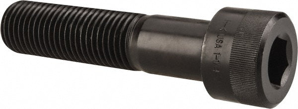 Holo-Krome 72410 Hex Socket Cap Screw: 1-1/4-7, 5-1/2" Length Under Head, Alloy Steel, Black Oxide Finish