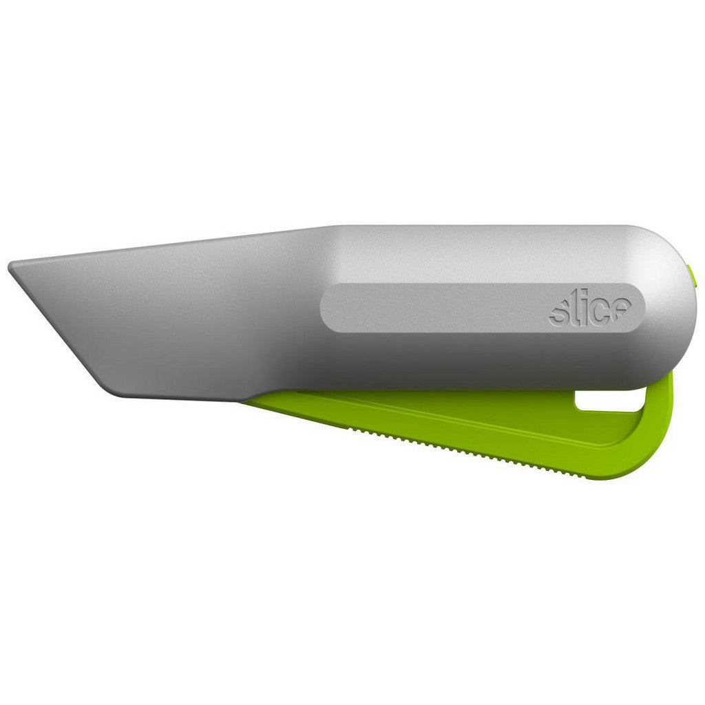 Slice 10493 Snap-off Utility Knife: 2.43" Blade, 6-3/4" Handle, Rounded Tip Blade