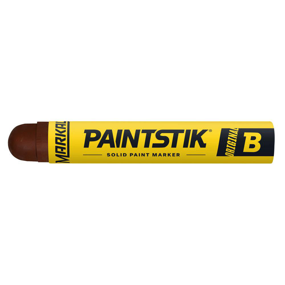 Markal 80229 Solid Paint Marker: Brown, Oil Base, Round Tip