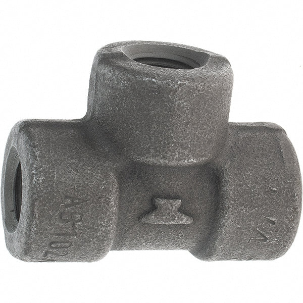 Anvil 361119209 Black Tee: 1/4", Threaded