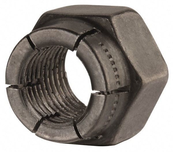 Flex-Loc 20FC-624 Hex Lock Nut: Expanding Flex Top, 3/8-24, Grade 2 Steel, Bright/Uncoated (Pack of 10)