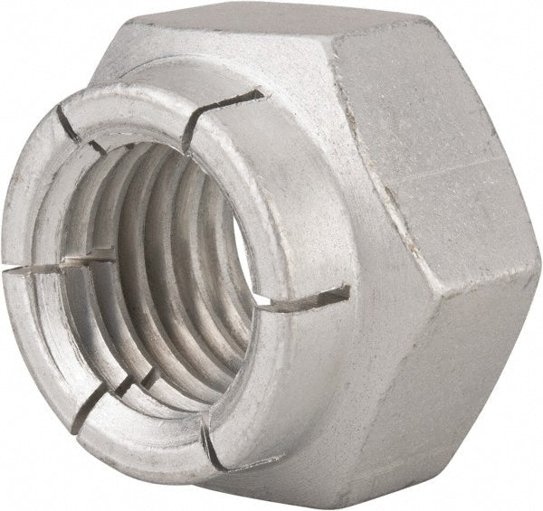 Flex-Loc 31FA-1608 Heavy Hex Lock Nut: Flex Top, 1-8, Grade 2 Steel, Cadmium Finish