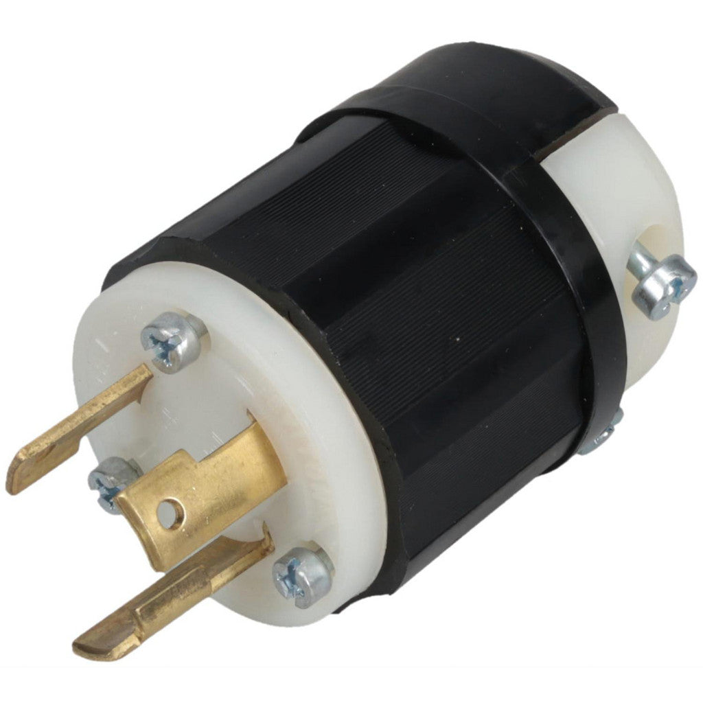 Leviton 2621 Locking Inlet: Plug, Industrial, L6-30P, 250V, Black & White