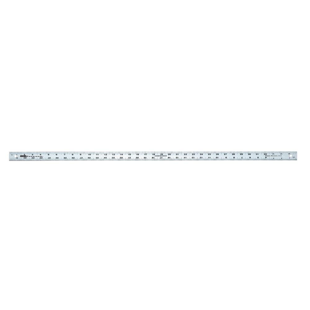 Johnson Level & Tool J236 Steel Rule: 36" OAL, English Graduation, 1-1/8" OAW