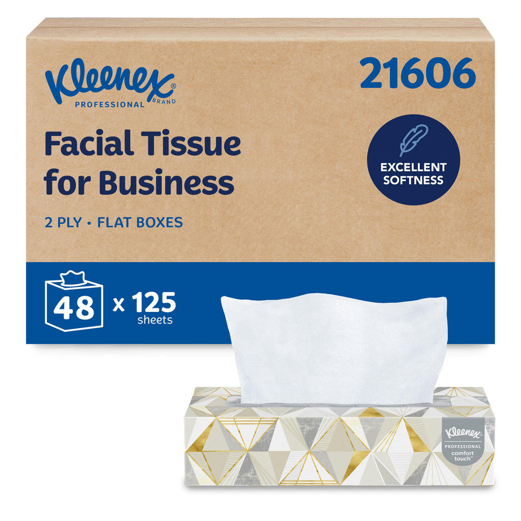 Kleenex Facial Tissue for Business (21606), Flat Tissue Boxes
