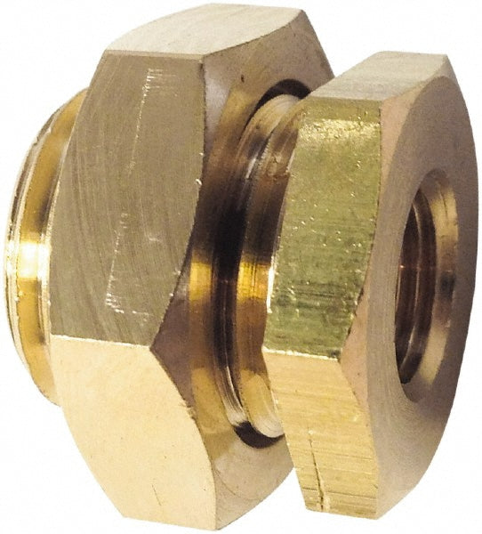 Legris 0117 00 27 Industrial Pipe Male & Female Bulkhead: 3/4" Female Thread, 3/4" Male Thread, FBSPP x MBSPP