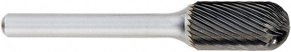 OSG 902-2500 Abrasive Bur: SC-1*, 1/4" Cut Dia, Ball Nose Cylinder, Single Cut