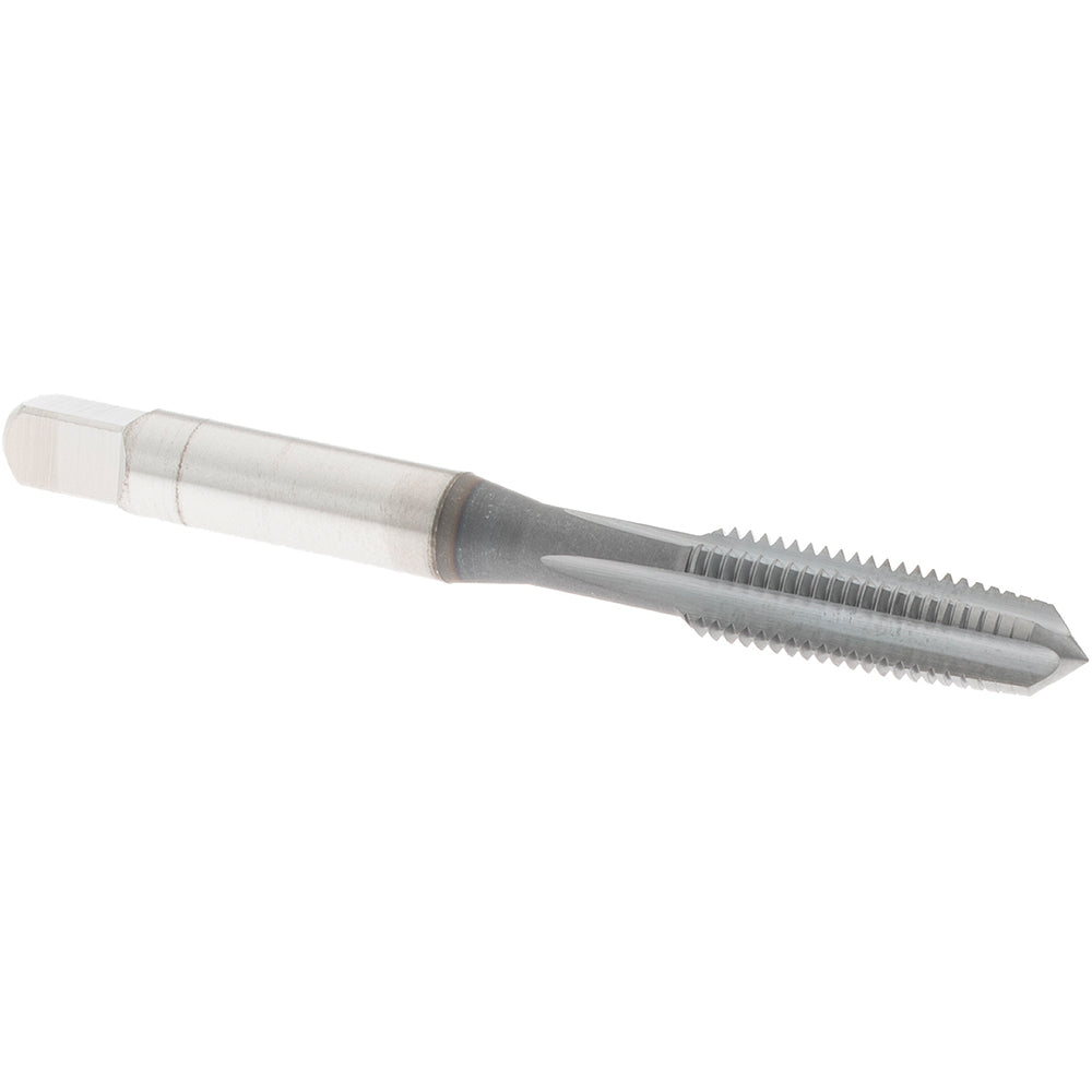 OSG 1120308 Straight Flute Tap: 1/4-28 UNF, 4 Flute, Taper Chamfer, 3B Class of Fit, High-Speed Steel, TiCN Finish