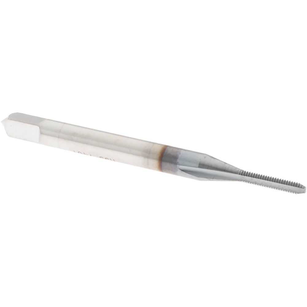 OSG 1010208 Straight Flute Tap: #0-80 UNF, 2 Flute, Bottoming Chamfer, 2B Class of Fit, High-Speed Steel, TiCN Finish