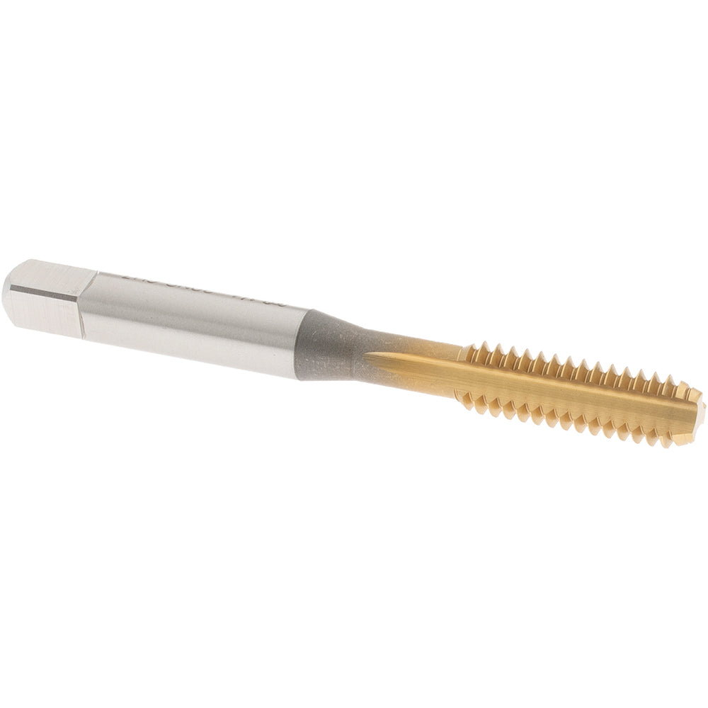 OSG 1170205 Straight Flute Tap: 1/4-20 UNC, 3 Flute, Bottoming Chamfer, 3B Class of Fit, High-Speed Steel, TiN Finish