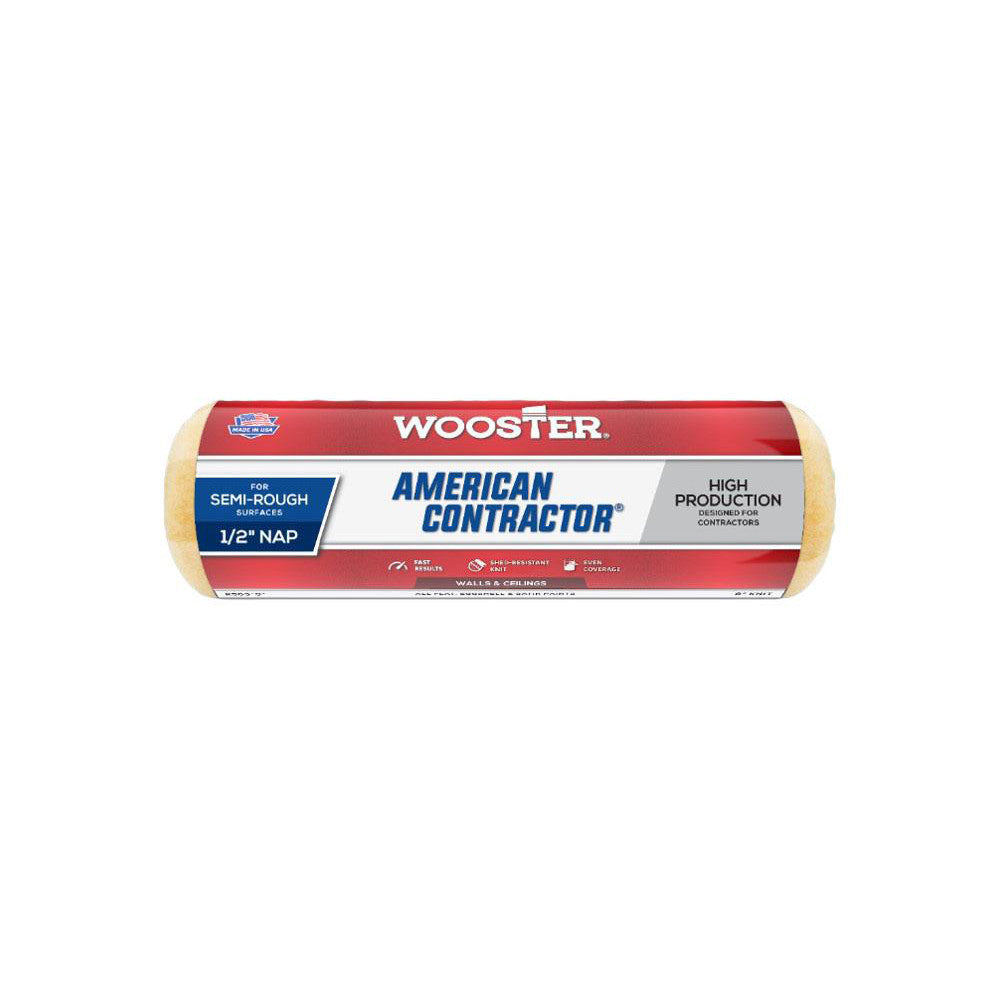 Wooster Brush R563-9 Paint Roller Cover: 1/2" Nap, 9" Wide (Pack of 12)