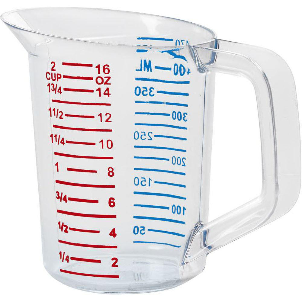 Rubbermaid FG321500CLR 1 Pint Polycarbonate Measuring Cup (Pack of 6)