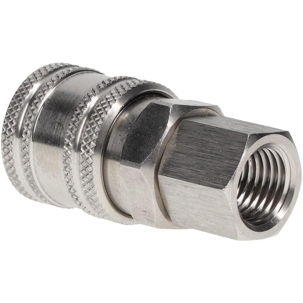 Parker S23 Pneumatic Hose Coupling: 1/4-18, 1/4" Body Dia, Industrial Interchange