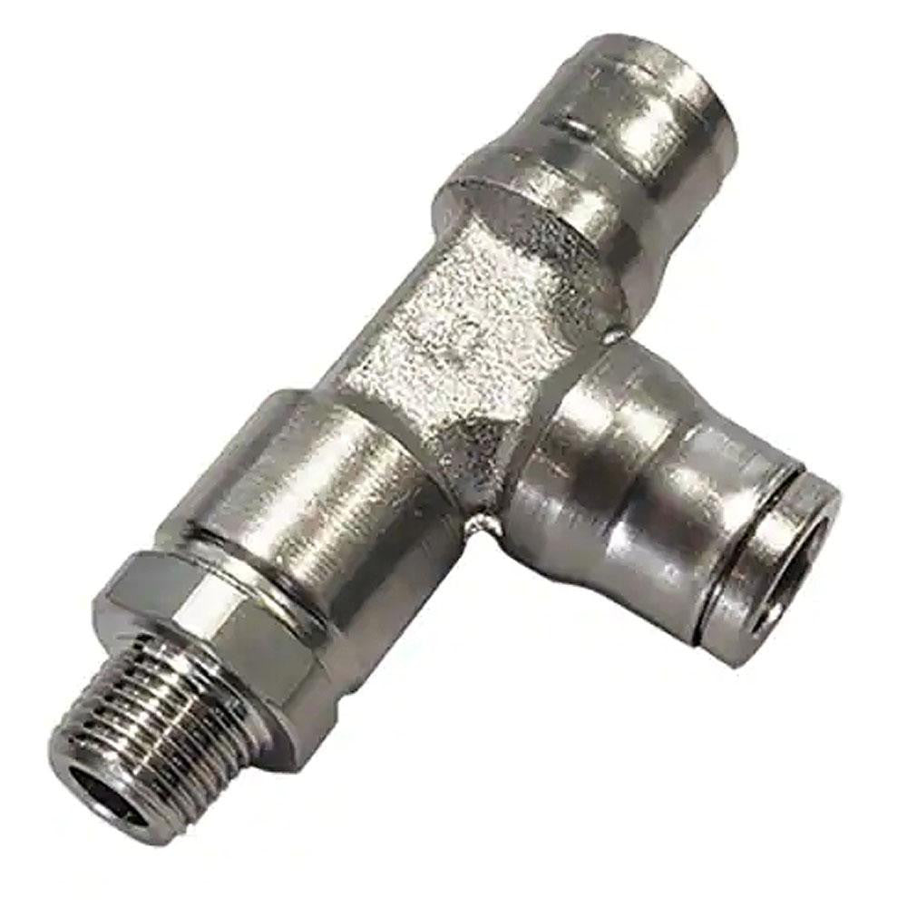 Legris 3603 08 10 Push-to-Connect Tube x Male x Tube x Male BSPT Run Tee: BSPT, 8 mm Tube OD
