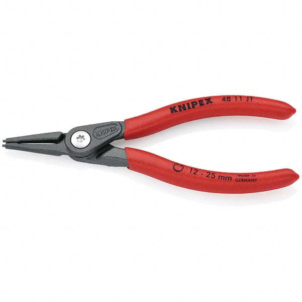 Knipex 4811J1 Retaining Ring Pliers; Tool Type: Internal Ring Pliers; Type: Internal; Tip Angle: 0°; Body Material: Steel; Handle Material: Non-Slip Plastic Coated; Tether Style: Not Tether Capable; Features: Heavy-Duty; Bolted Joint